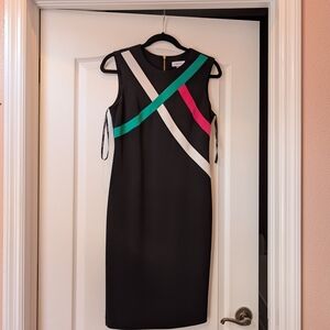 Calvin Klein Black Dress with Gold Zipper